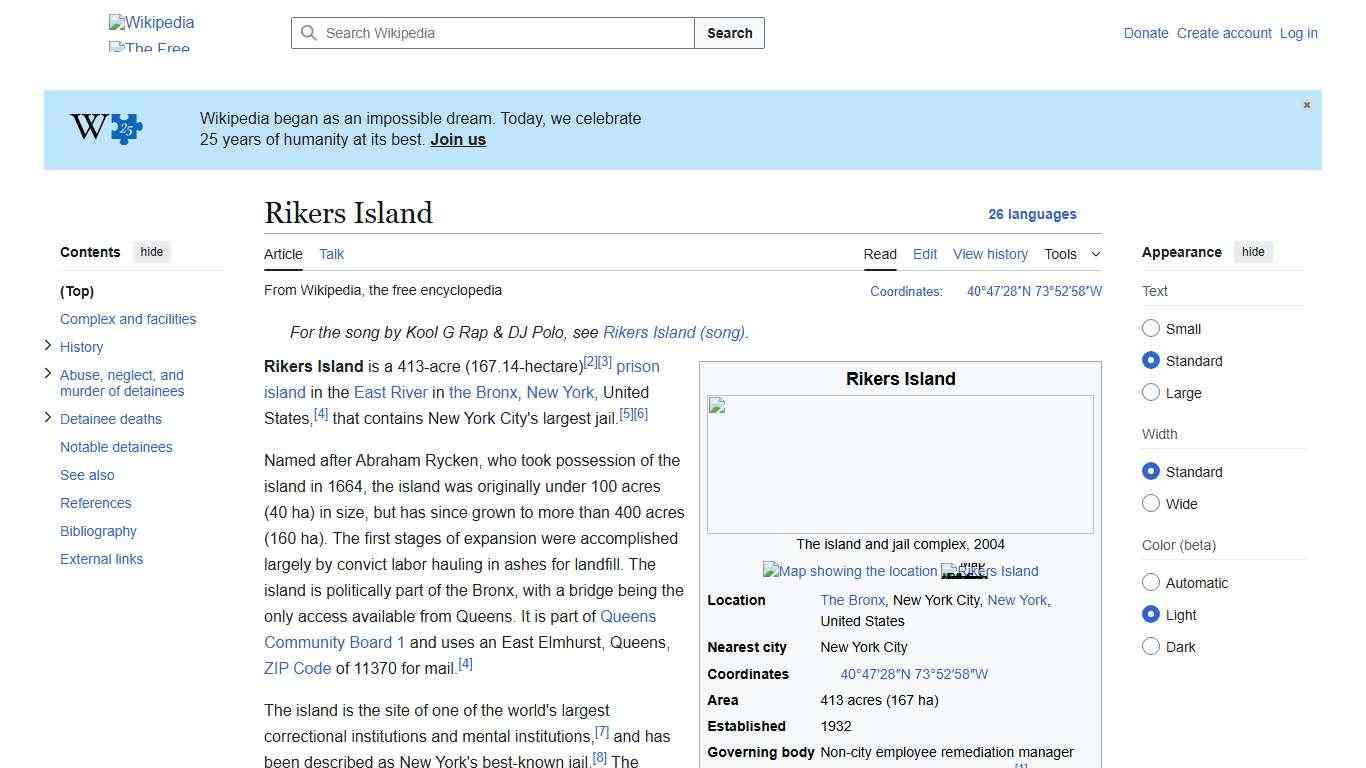 Rikers Island - Wikipedia